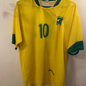 Vintage Brazil National Team Ronaldinho Soccer Jersey